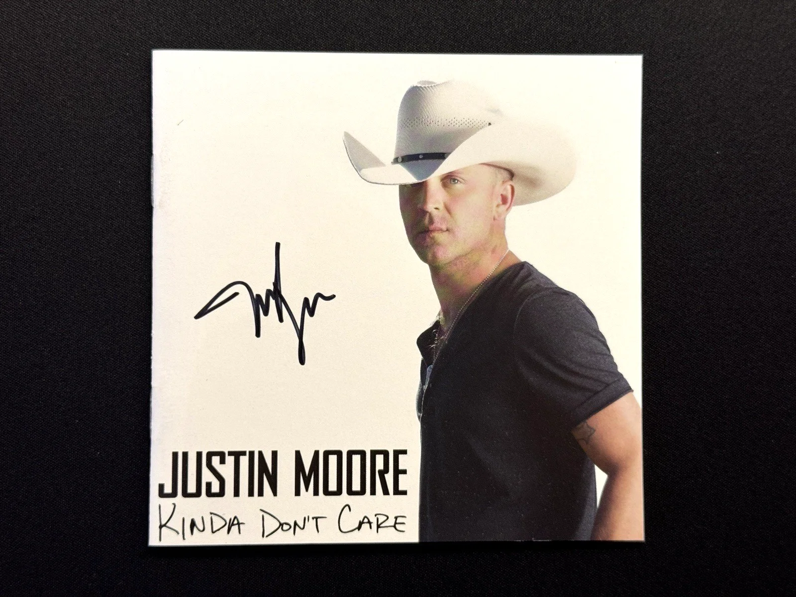 JUSTIN MOORE Signed Autograph "Kinda Don't Care" CD autographed Country Music, image 4
