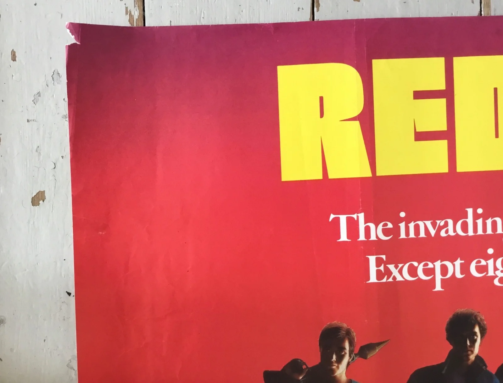 Red Dawn 1984 Original British Cinema Quad Poster Patrick Swayze, изображение 2