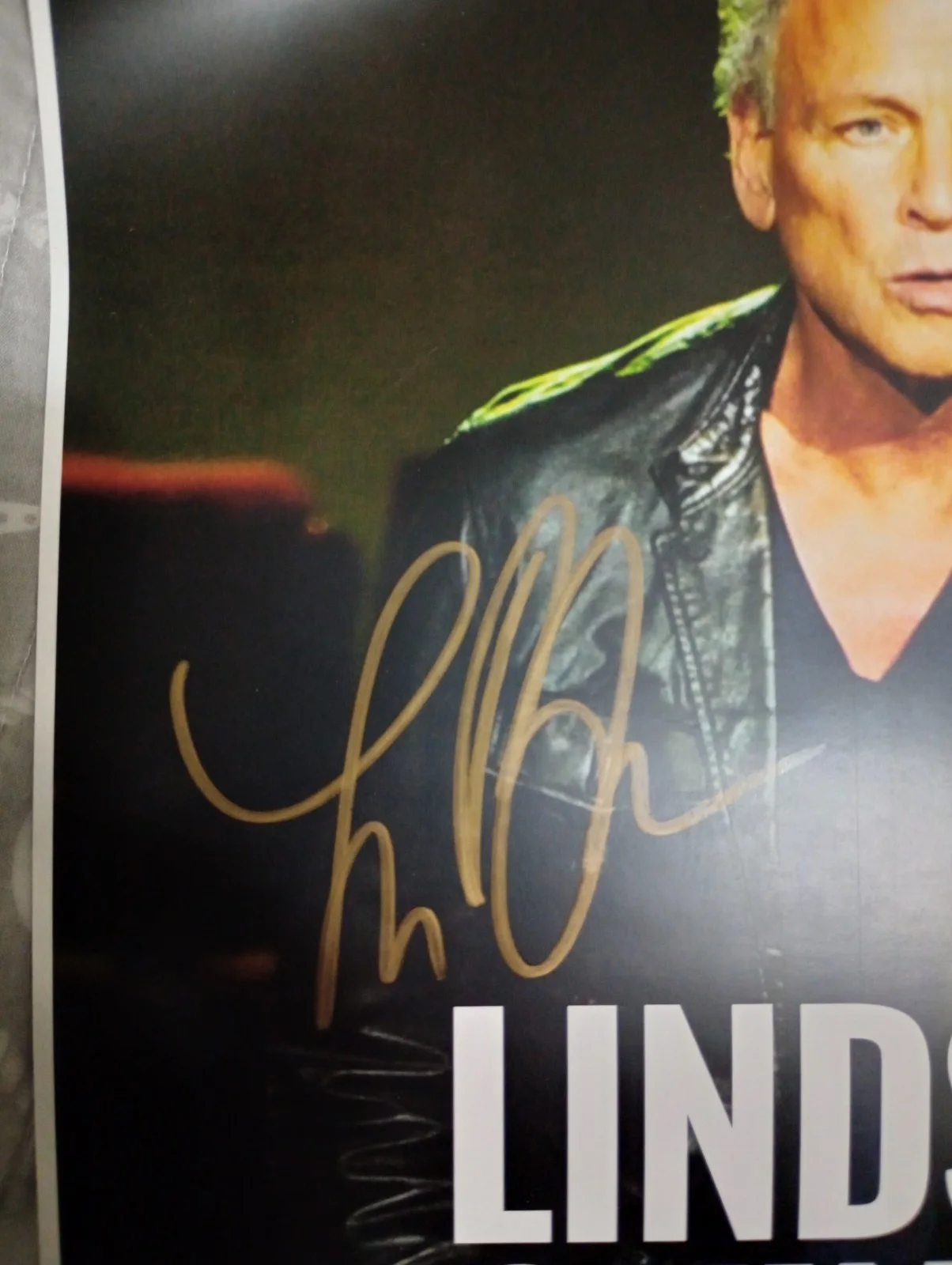 Lindsey Buckingham signed in concert autograph Fleetwood Mac interest, image 4