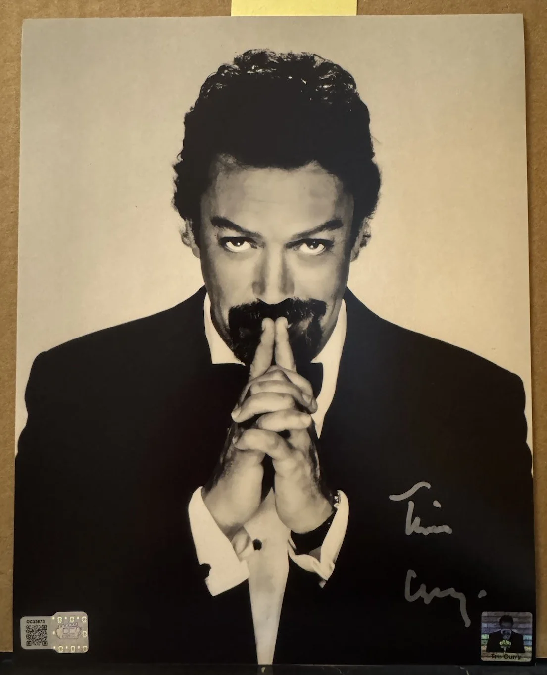 Tim Curry — Tim Curry Signed 8x10 photo Rocky Horror Studio Photo Autograph OCC Marketing