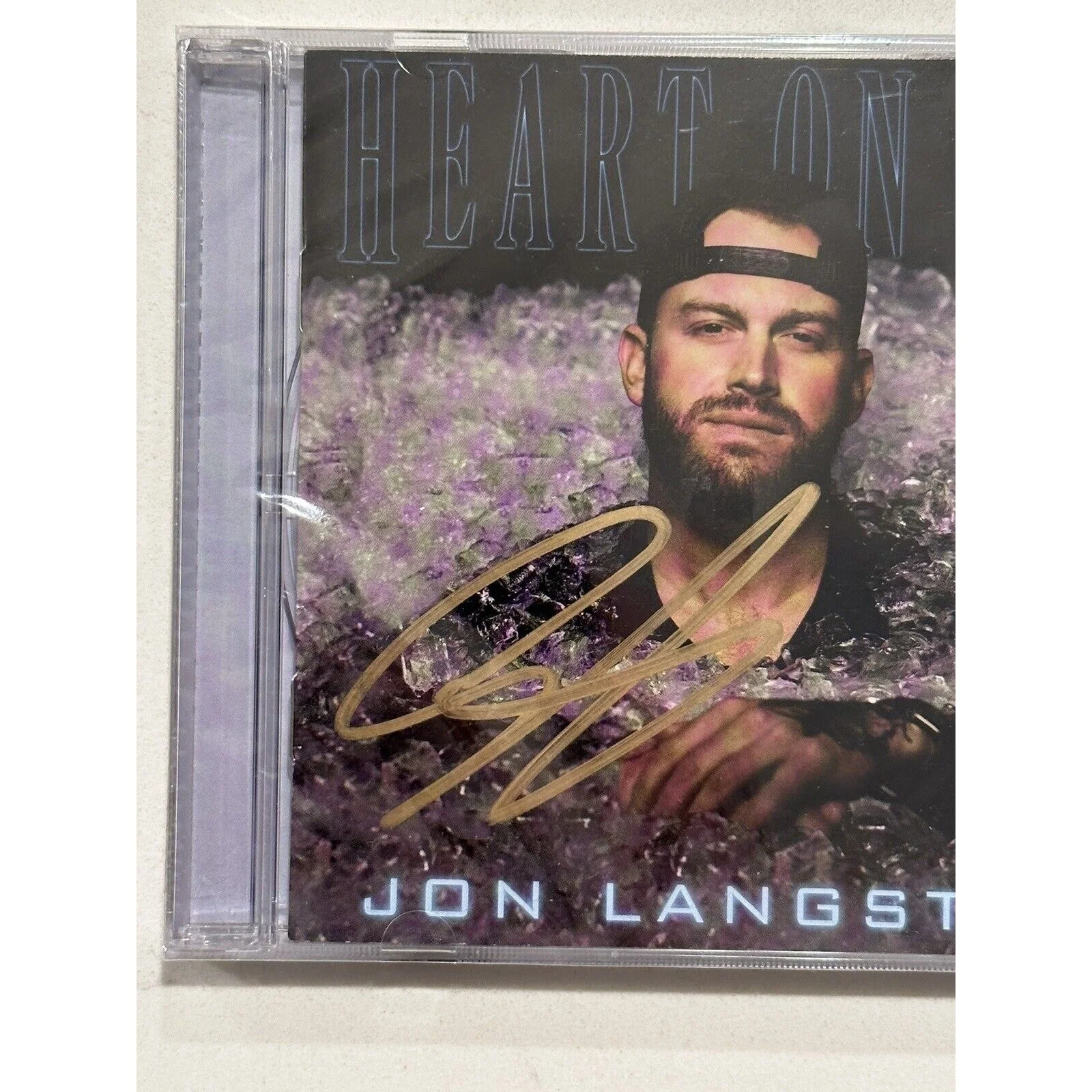 JON LANGSTON Signed Autograph "HEART ON ICE" CD Country Music 2023, изображение 2