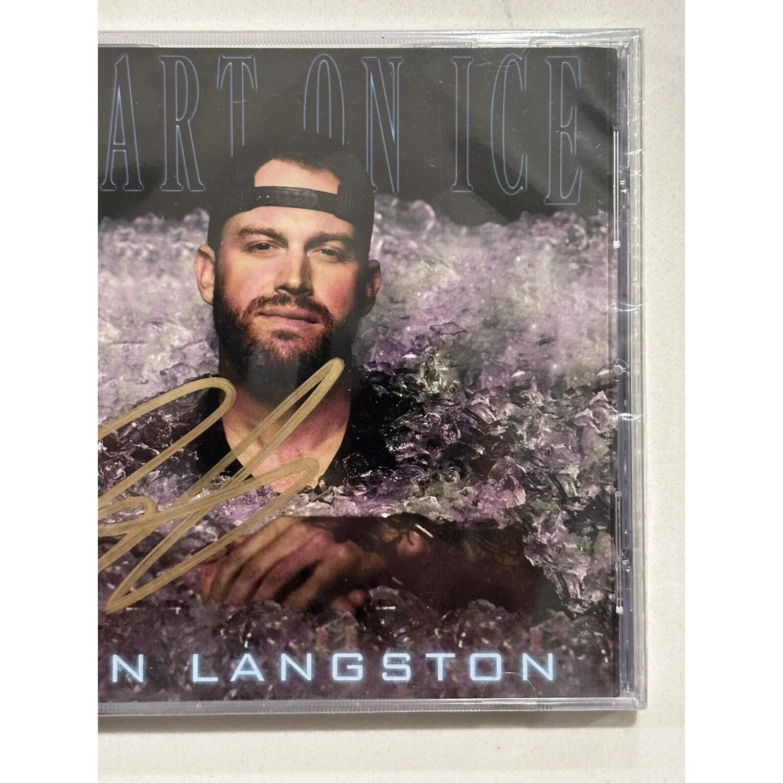 JON LANGSTON Signed Autograph "HEART ON ICE" CD Country Music 2023, изображение 3