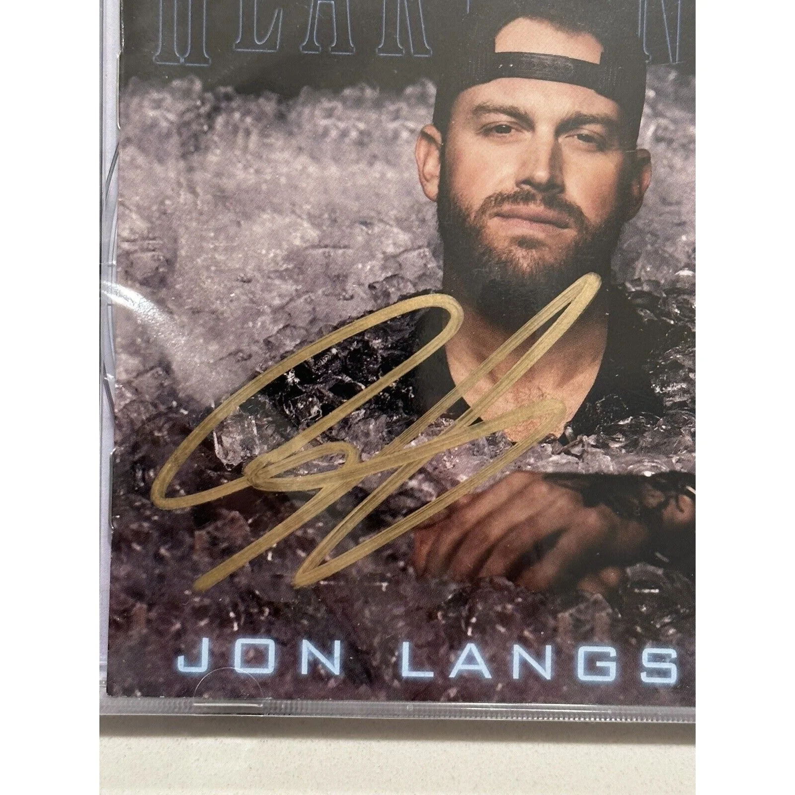 JON LANGSTON Signed Autograph "HEART ON ICE" CD Country Music 2023, изображение 4