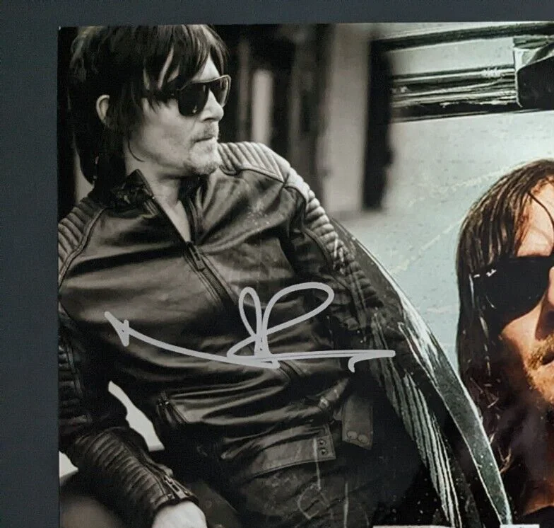 RIDE with NORMAN REEDUS Signed 11x14 Custom Metallic Photo Daryl Dixon BAS COA, image 2