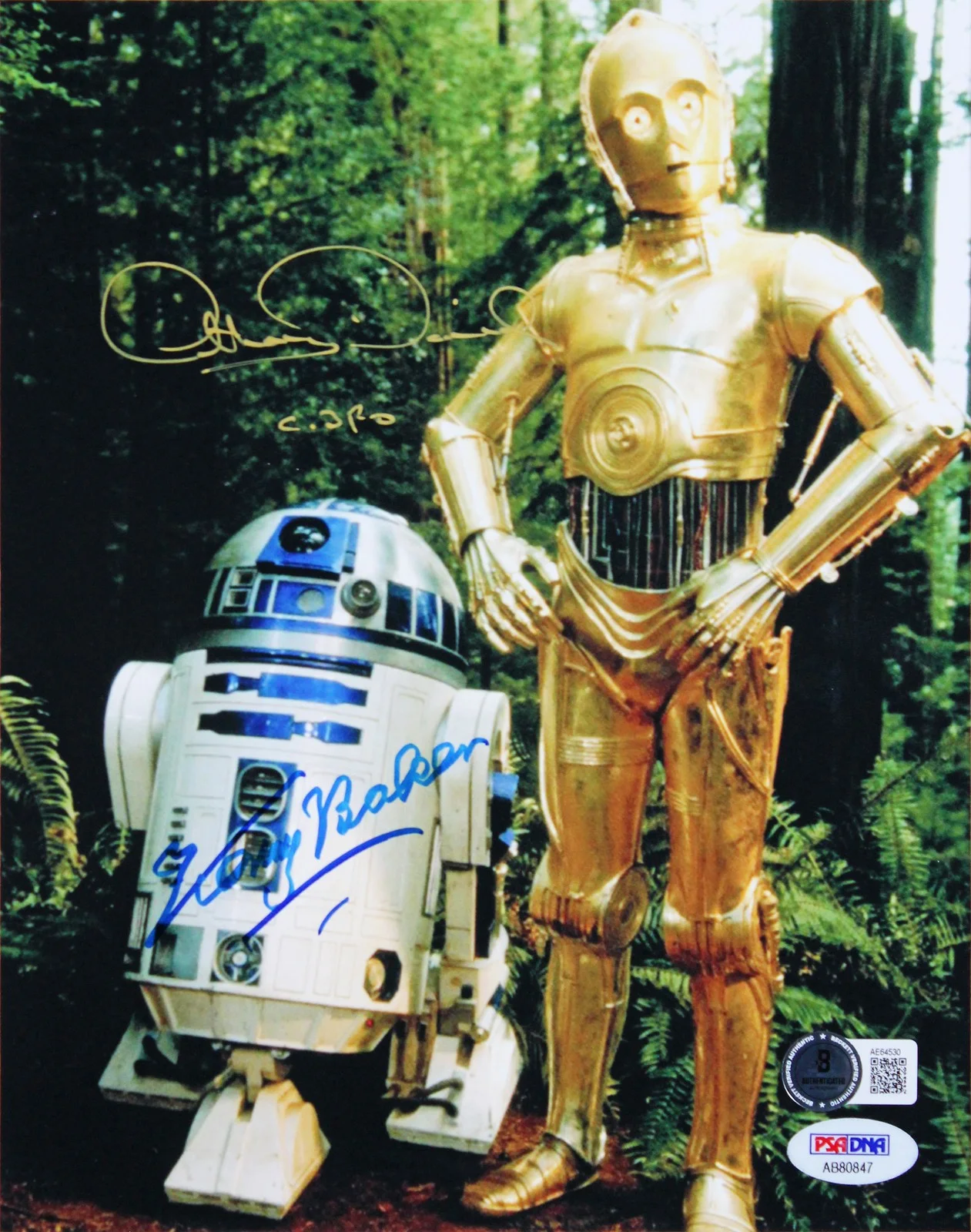 Kenny Baker, Anthony Daniels — Kenny Baker & Anthony Daniels Star Wars Signed 8x10 Framed Photo BAS #AE64530, изображение 2