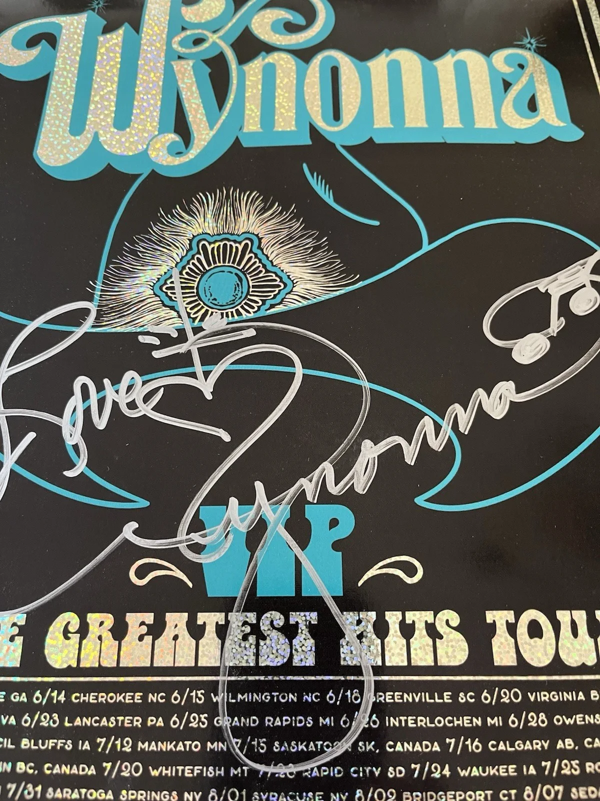 Signed Wynonna Judd 2025 Greatest Hits Concert Tour, image 2