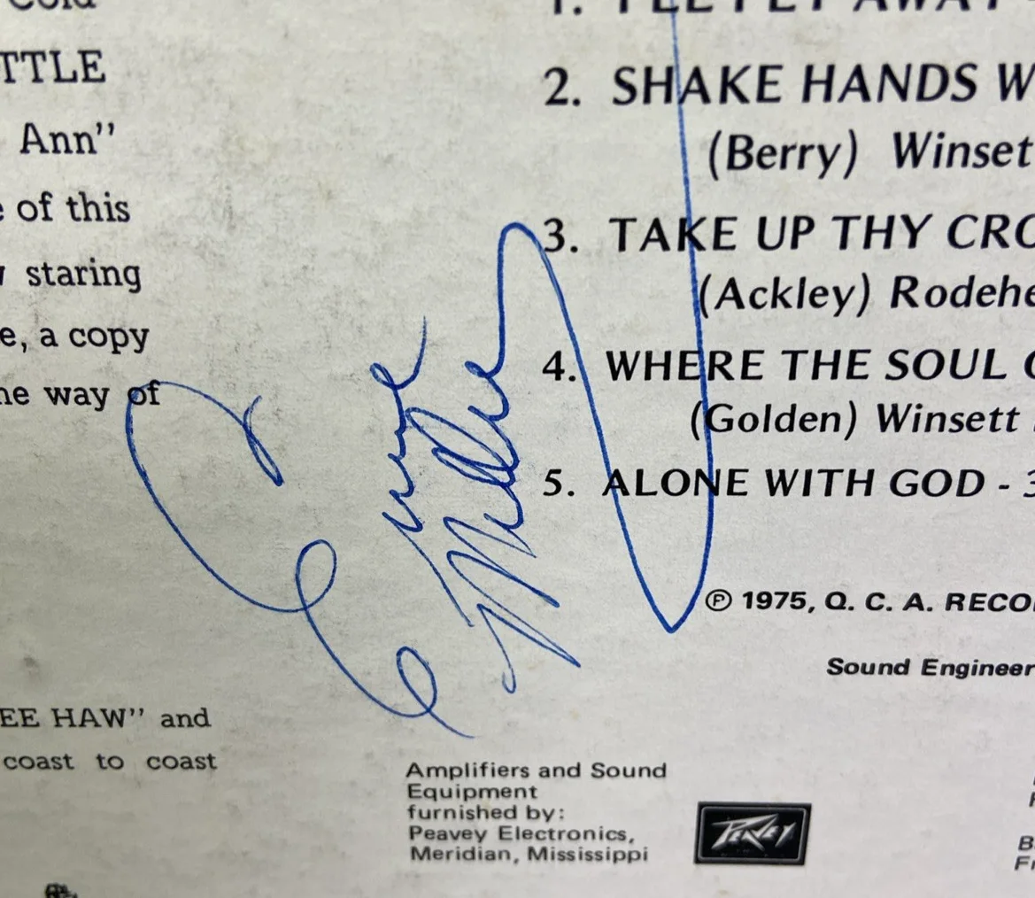 Little Jimmy Dickens & Blue Ridge Band Signed Album "Hymns of the Hour", изображение 5