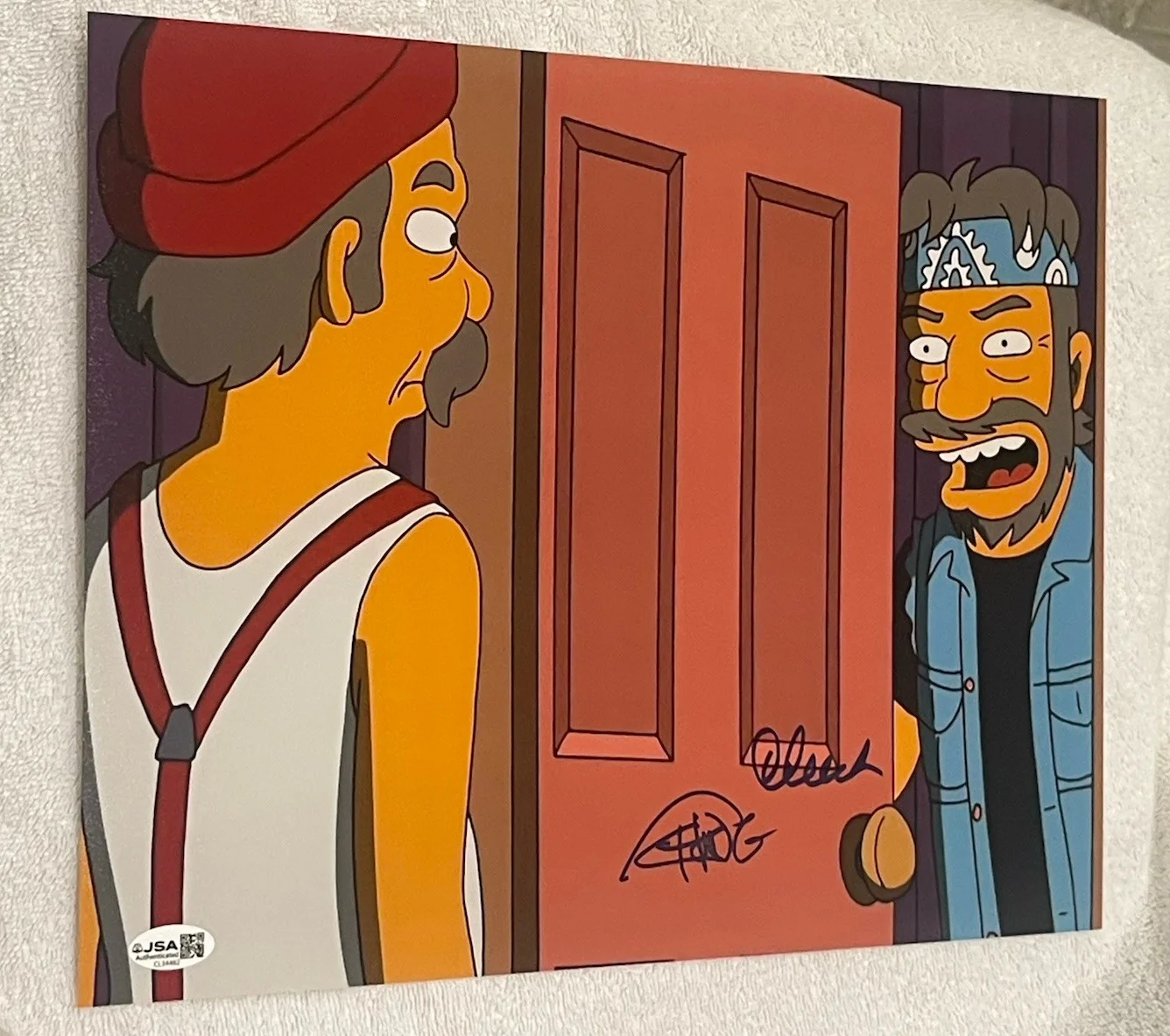 Cheech and Chong — Cheech and Chong Autographed Signed 111x14 Photo - Simpsons - JSA Certified