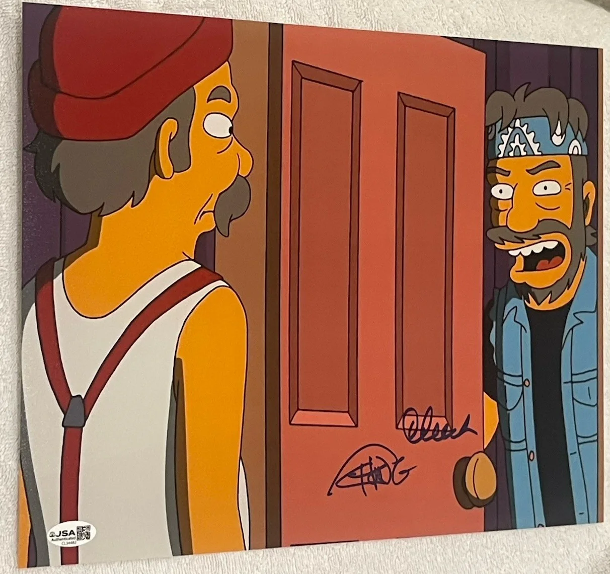Cheech, Chong — Cheech and Chong Autographed Signed 111x14 Photo - Simpsons - JSA Certified, изображение 2