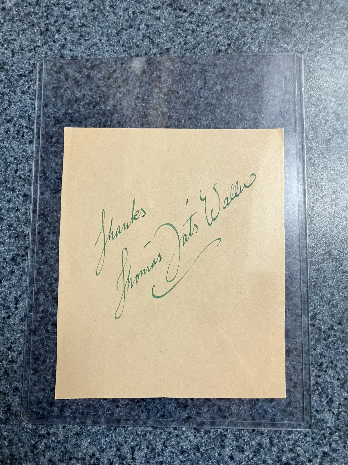 Fats Waller — (Thomas) Fats Waller Signed Paper Cut, image 2