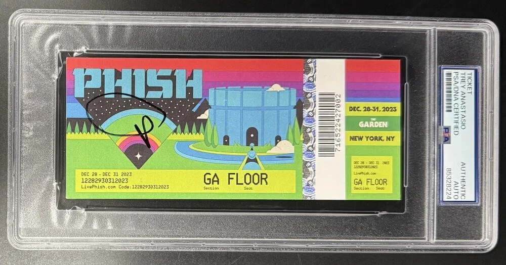 Trey Anastasio — Trey Anastasio Phish Signed Autograph New Years Eve NYC MSG 2023 Ticket PSA/DNA