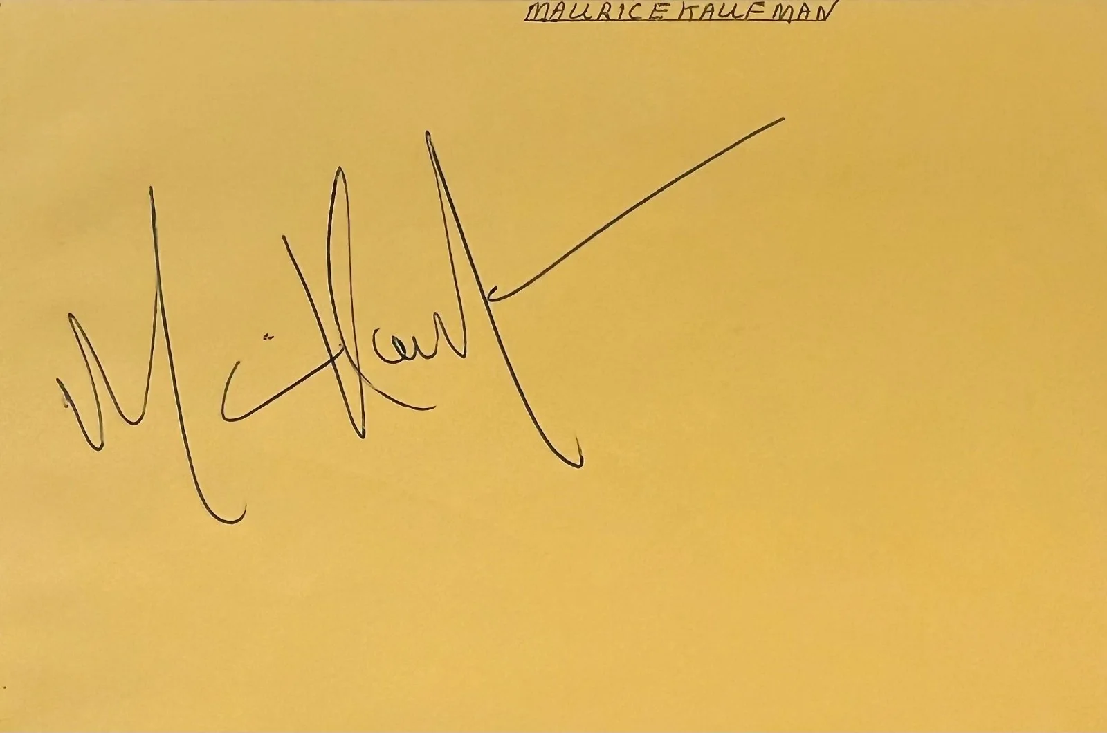 Maurice Kaufmann — MAURICE KAUFMANN Signed Autograph 4x6 ALBUM PAGE FRIGHT The Giant Behemoth GORGO, image 3