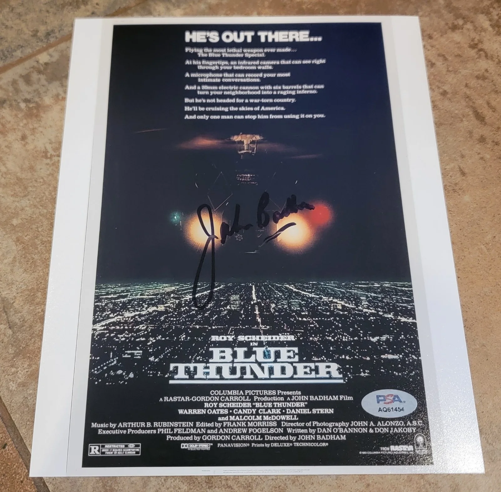 John Badham — John Badham signed 8x10 photo autograph PSA DNA director Blue Thunder