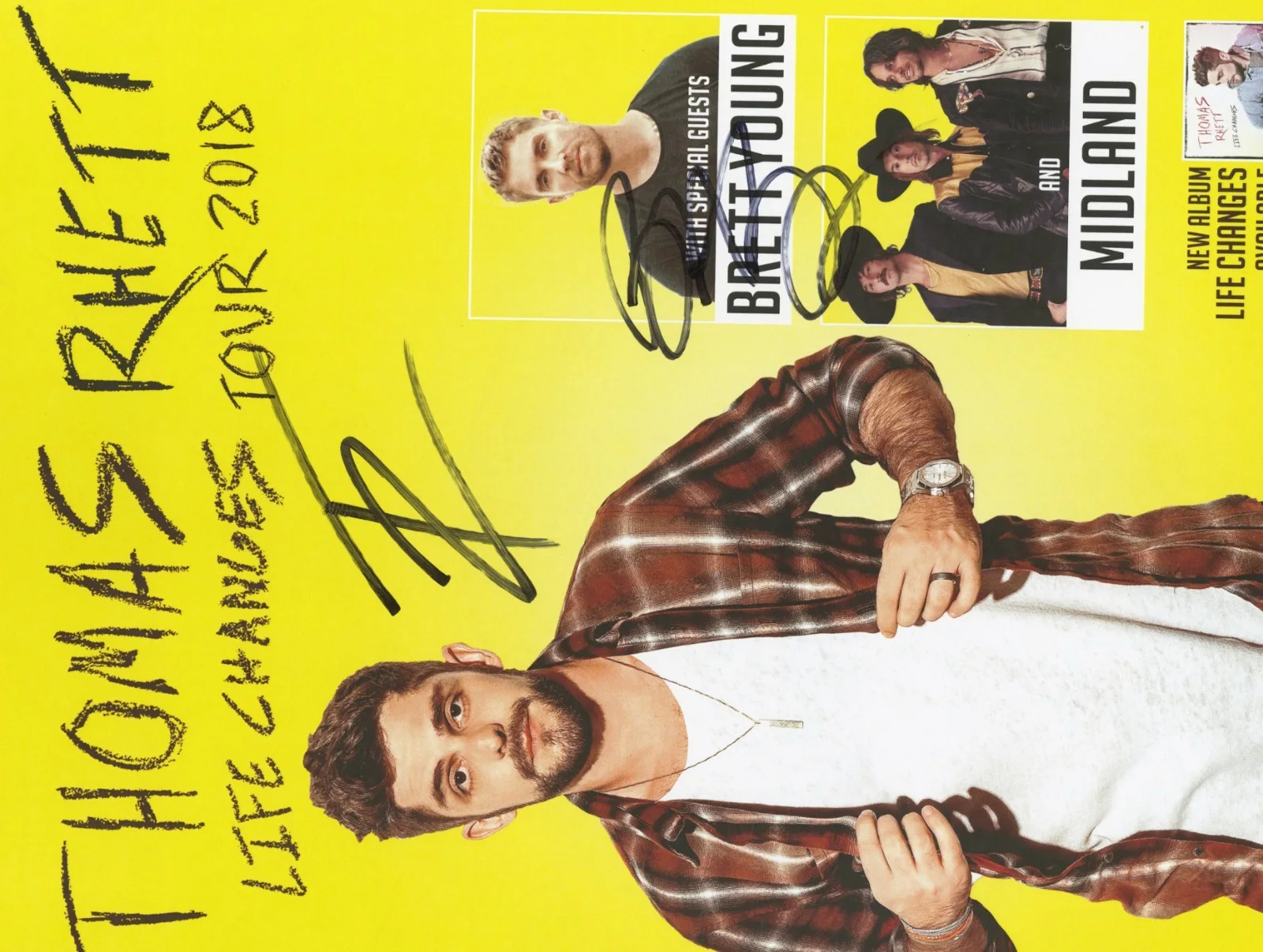 Thomas Rhett & Brett Young autographed gig poster, image 2