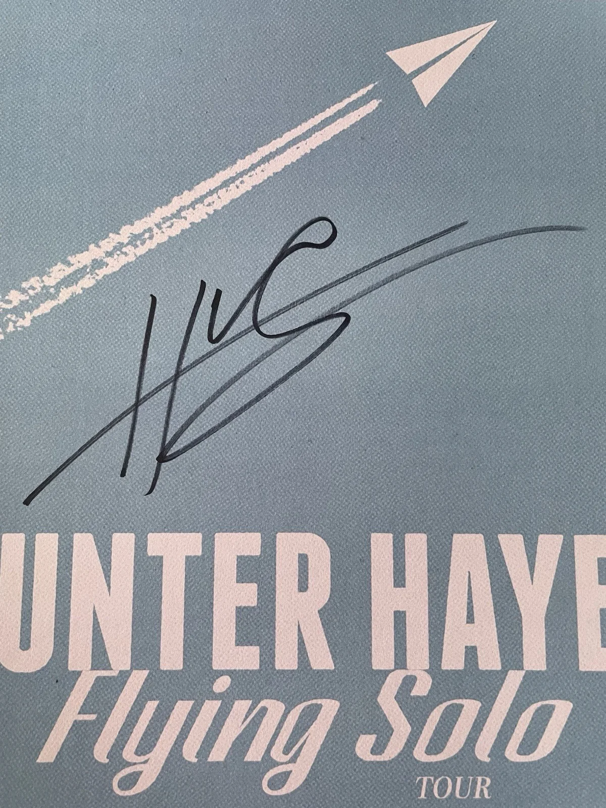 Hunter Hayes Signed 2023 SIGNED FLYING SOLO TOUR POSTER Autographed 11x17”, изображение 2