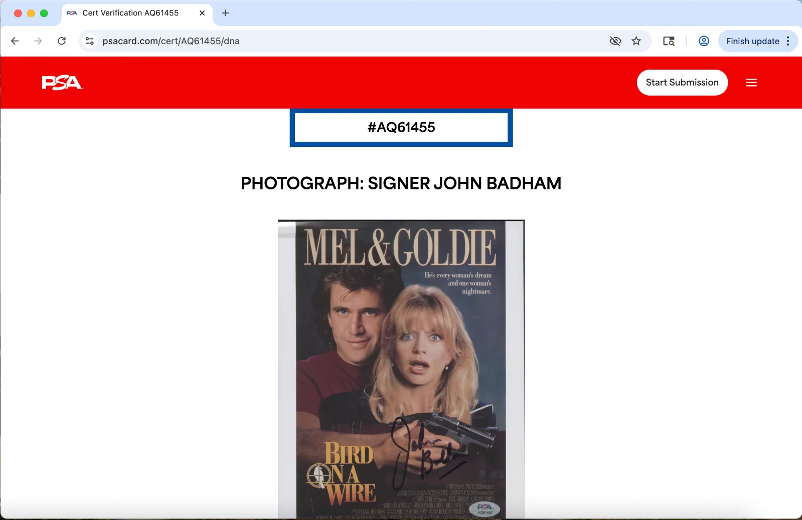 John Badham — IMPERFECT John Badham signed 8x10 photo autograph PSA DNA Bird on a Wire, изображение 4