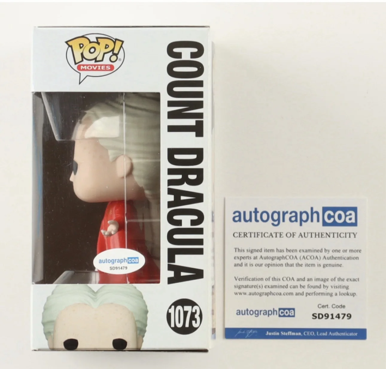 GARY OLDMAN — GARY OLDMAN SIGNED AUTOGRAPHED COUNT DRACULA FUNKO POP 1073 CHASE EDITION ACOA, изображение 2