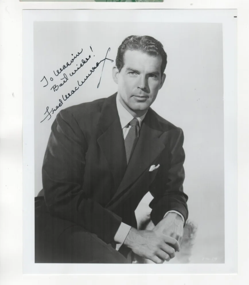 Fred MacMurray — Fred MacMurray lot 2 Signed 8x10 + photo fan card Shaggy Dog My Three Sons, изображение 4