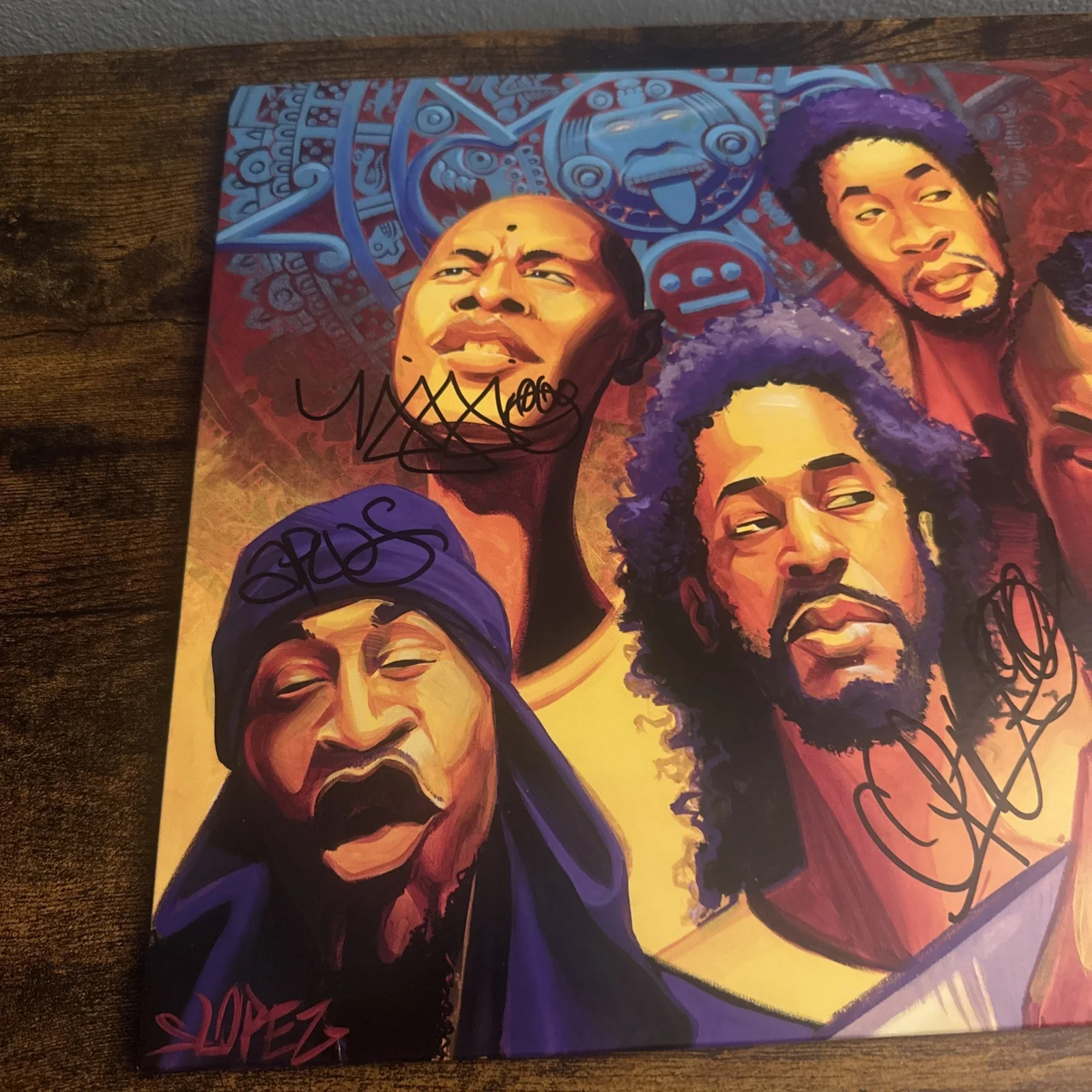 SOULS OF MISCHIEF signed Montezuma’s Revenge Vinyl Album Tajai A-plus Opio, изображение 2