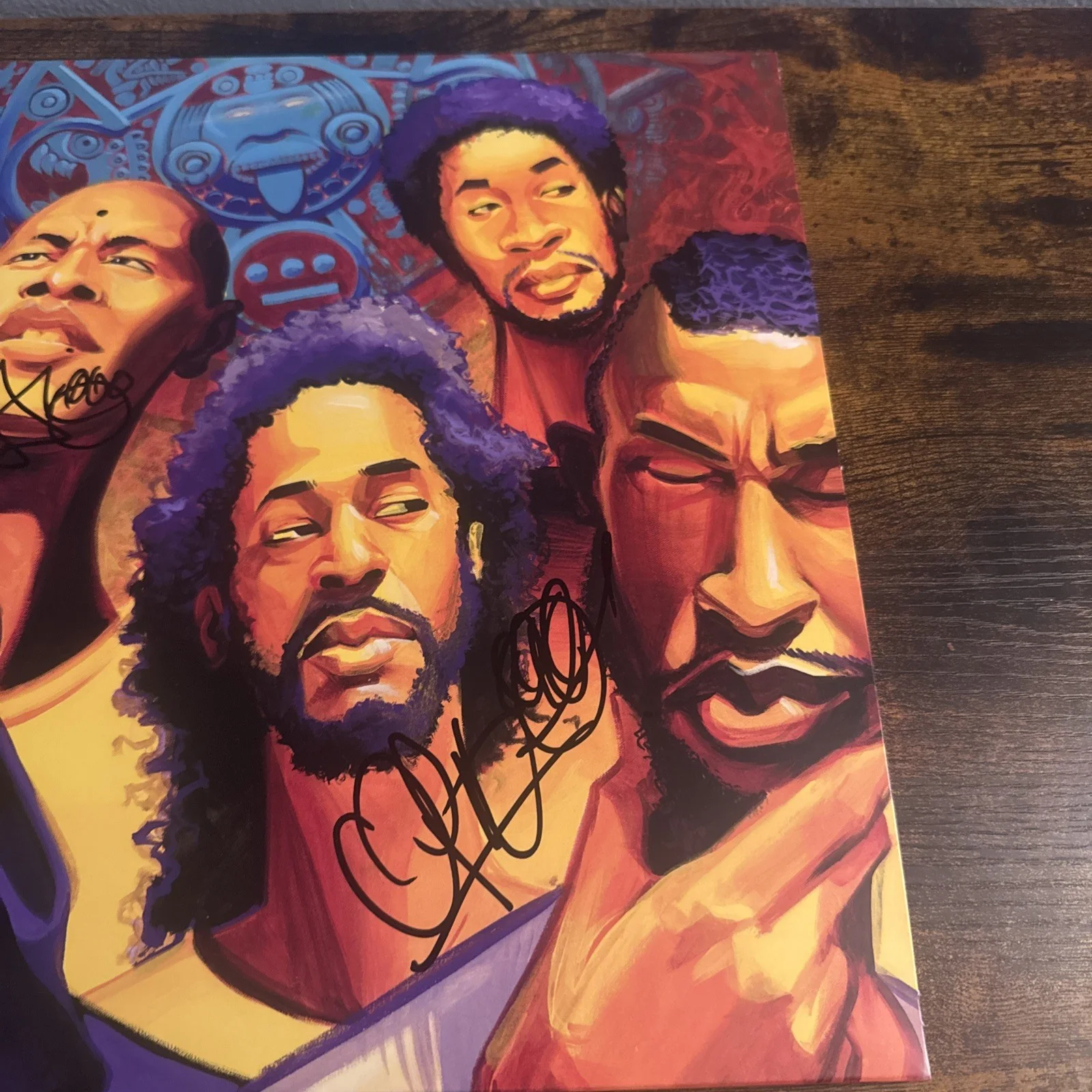 SOULS OF MISCHIEF signed Montezuma’s Revenge Vinyl Album Tajai A-plus Opio, изображение 3