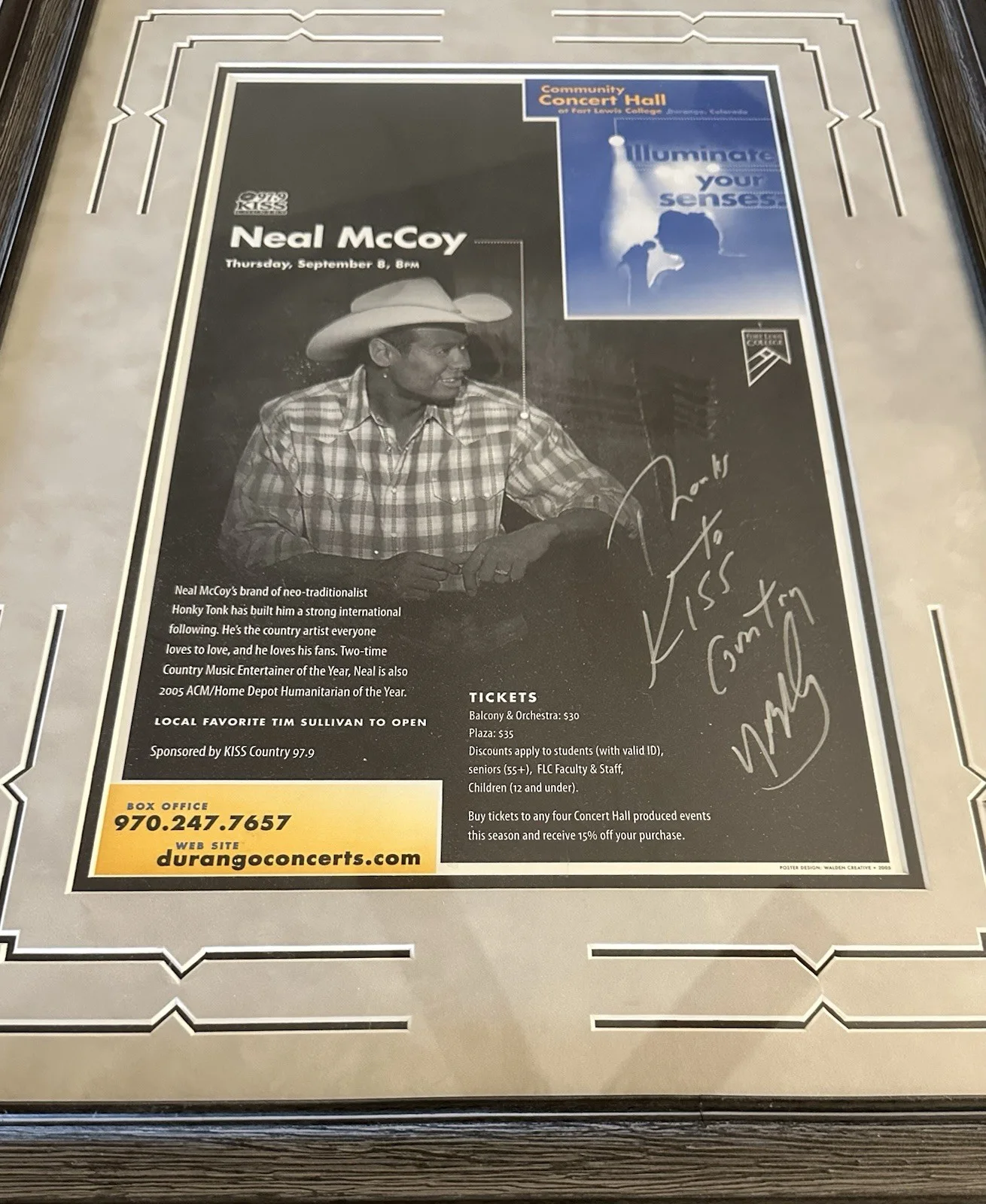 Neil McCoy Signed, Framed Poster, image 3