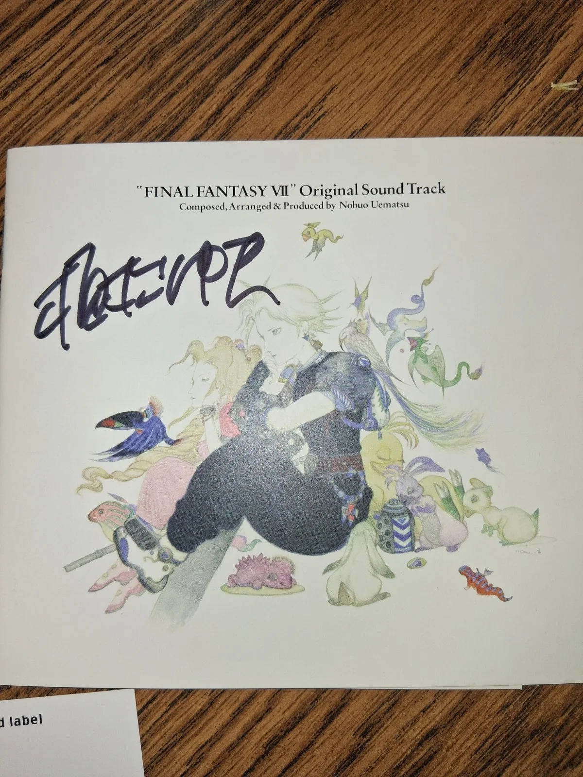 **SUPER RARE** Final Fantasy VII OST NEW Signed twice by Nobuo Uematsu, image 3