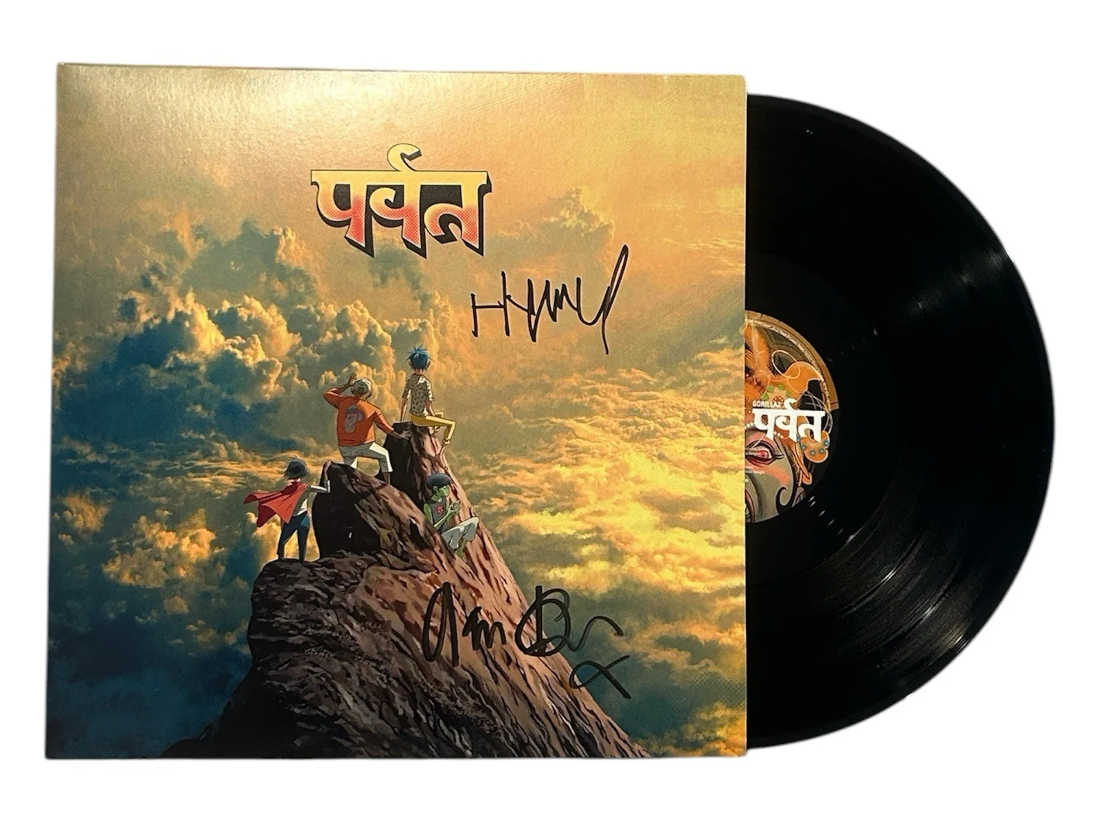 GORILLAZ Signed Album The Mountain Damon ALBARN Jamie Hewlett Autograph Beckett, изображение 2