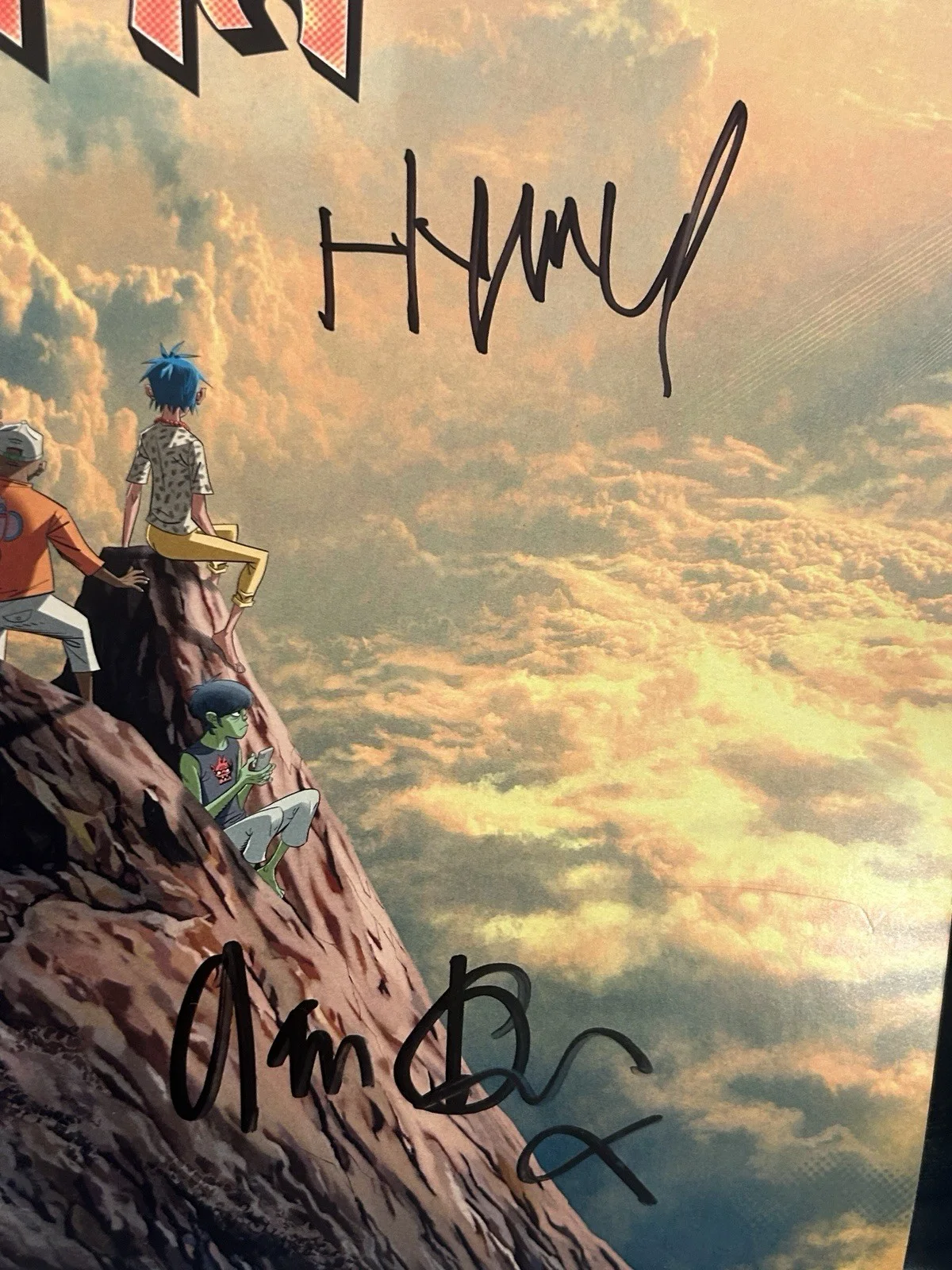 GORILLAZ Signed Album The Mountain Damon ALBARN Jamie Hewlett Autograph Beckett, изображение 3