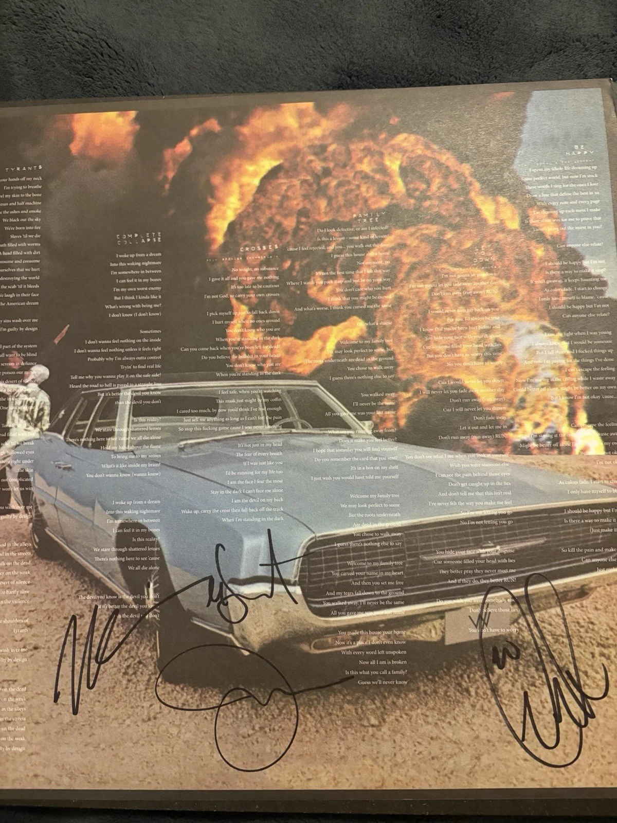 Sleeping With Sirens Complete Collapse Signed Colored Vinyl Record (send offers), image 3