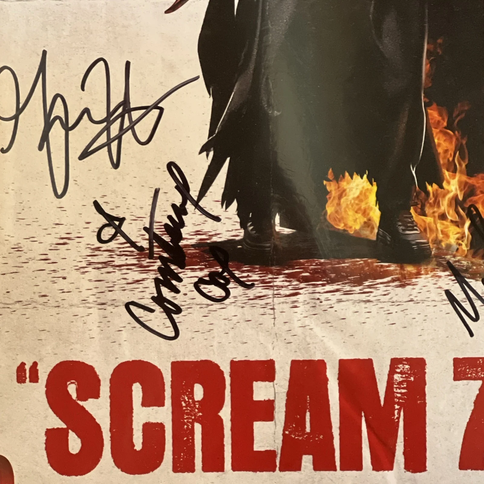 Courtney Cox, Matthew Lillard, Mckenna Grace, Isabel May — Courtney Cox ,Matthew Lillard & Mckenna Grace Signed Scream 7 Movie Poster PSA, изображение 2