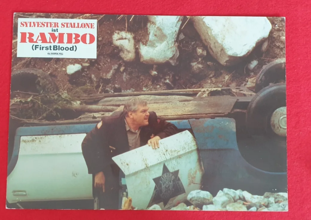 First Blood (1982) Original German Lobby Cards Set of 10 30x21cm Rambo Stallone, image 2