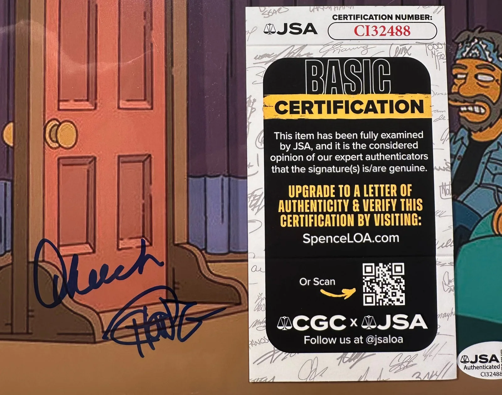 Cheech Marin Tommy Chong — Cheech Marin Tommy Chong Signed Simpsons 8x10 Photo JSA, image 5