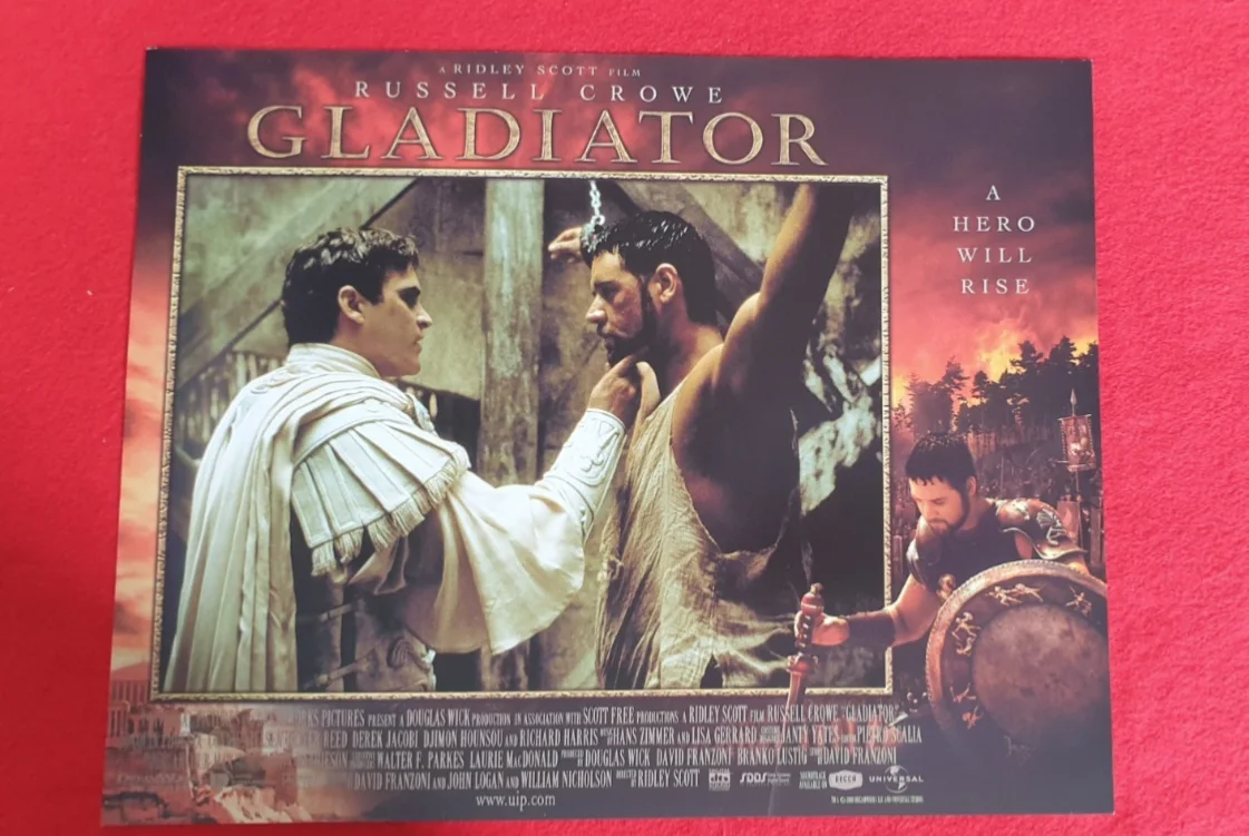 Gladiator (2000) Original UK Lobby Cards Set of 8 14x11 Russell Crowe Film Still, изображение 4