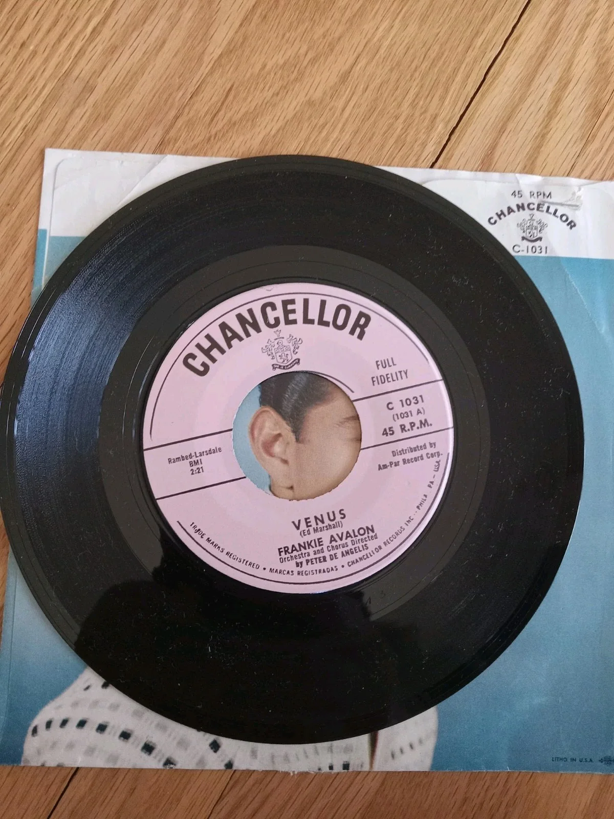 Frankie Avalon 45 Rpm Record, image 2