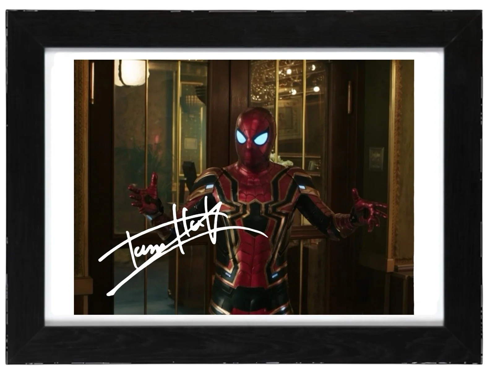 Tom Holland Signed Autograph PHOTO Pre Print Film 6x4/A4/A4 Framed Spiderman, изображение 2