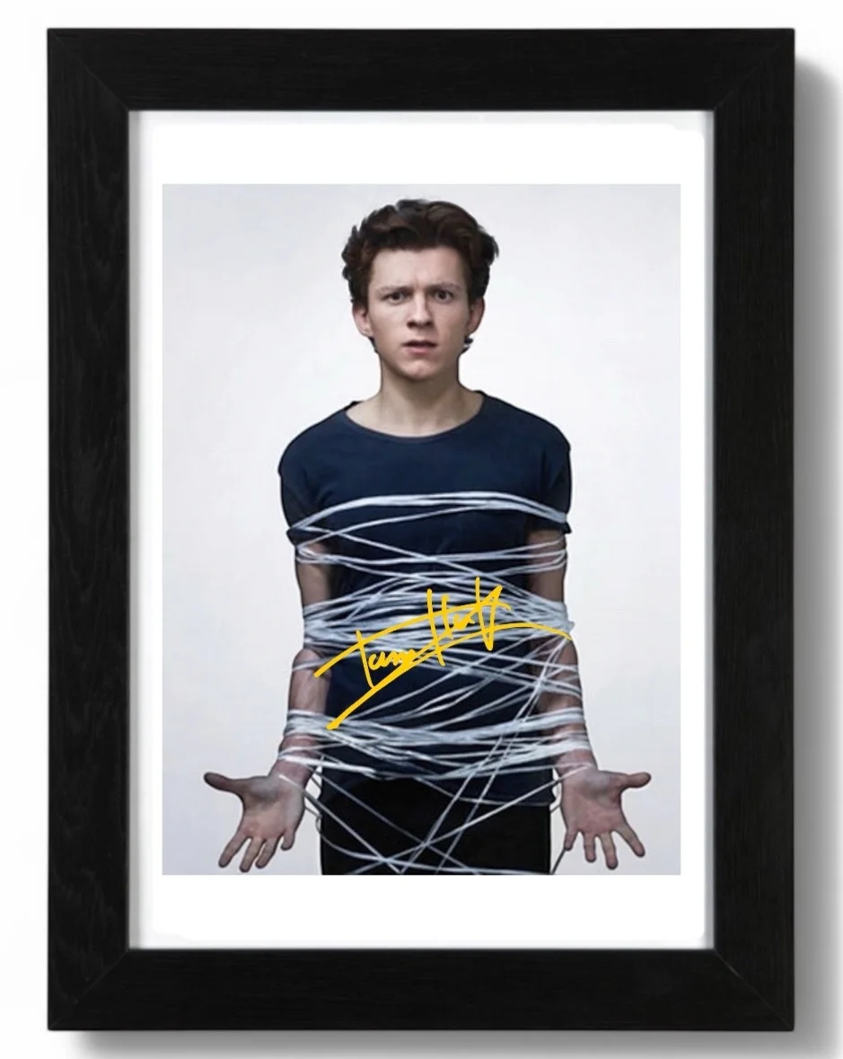 Tom Holland Signed Autograph PHOTO Pre Print Film 6x4/A4/A4 Framed Spiderman, изображение 3