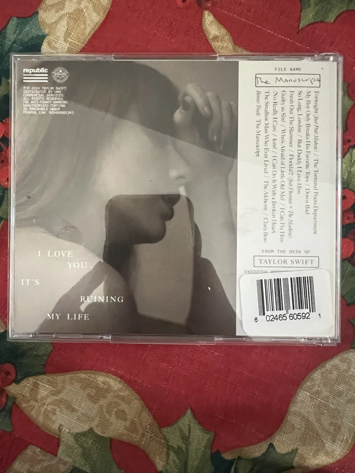 Taylor Swift Signed Tortured Poets Department TTPD Autographed CD Insert JSA COA, image 5