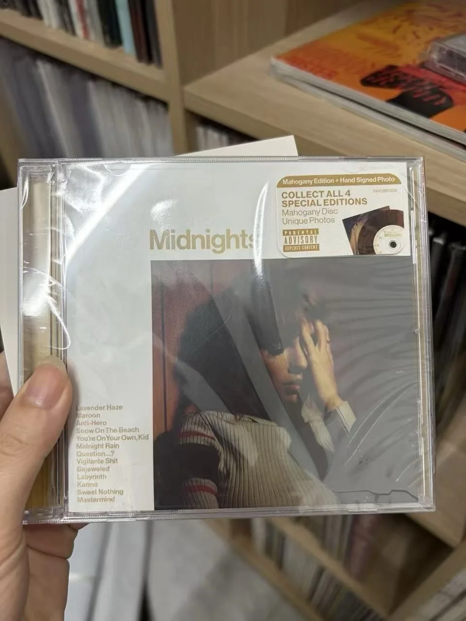 SIGNED Midnights Taylor Swift Mahogany CD Autographed, image 4