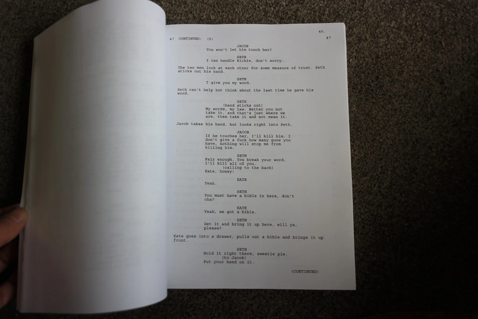 Quentin Tarantino Signed From Dusk Till Dawn Script Autograph Birthday Clooney Q, изображение 4