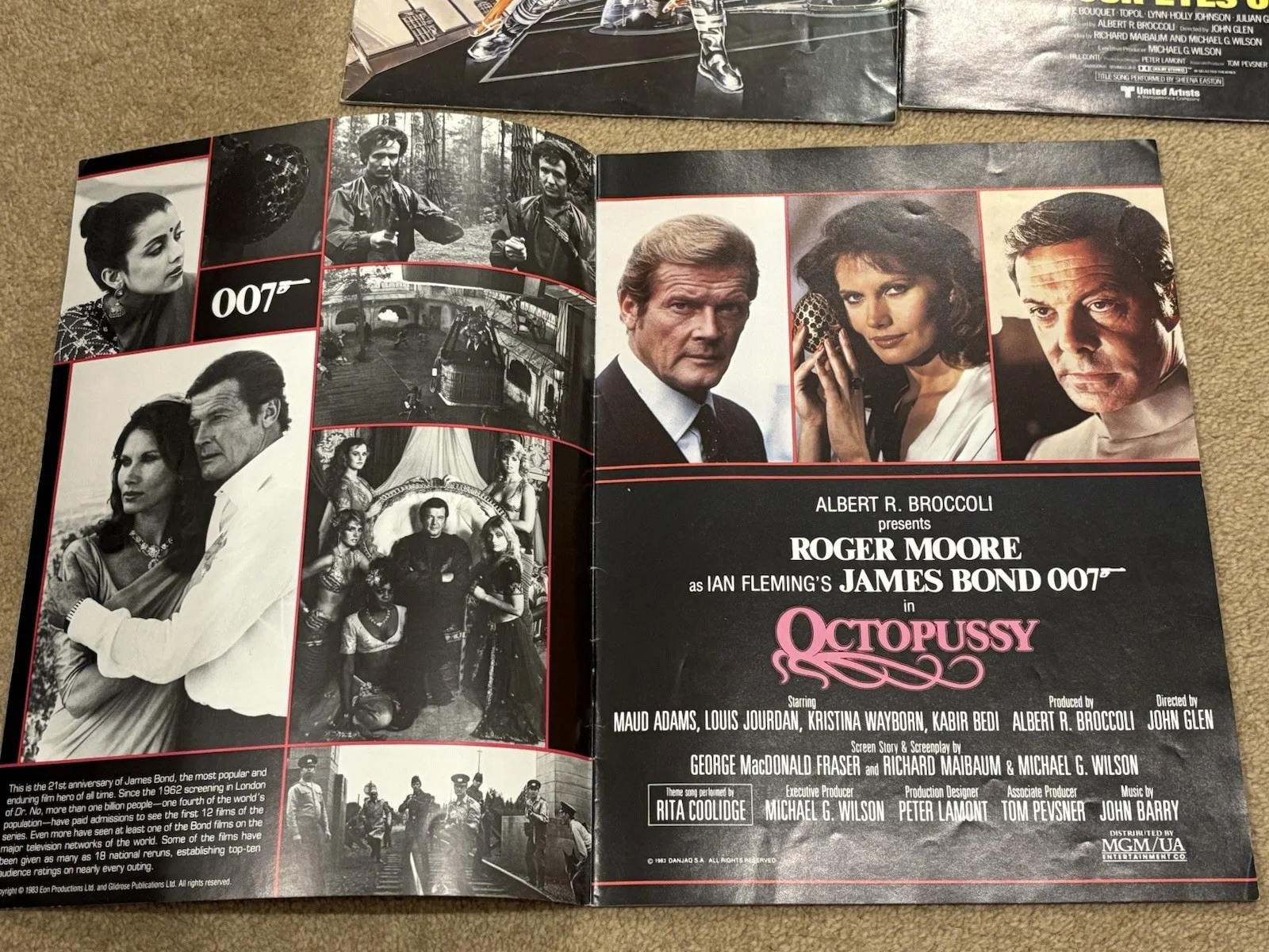 James Bond Official Movie Brochures: Moonraker, For Your Eyes Only & Octopussy, изображение 3