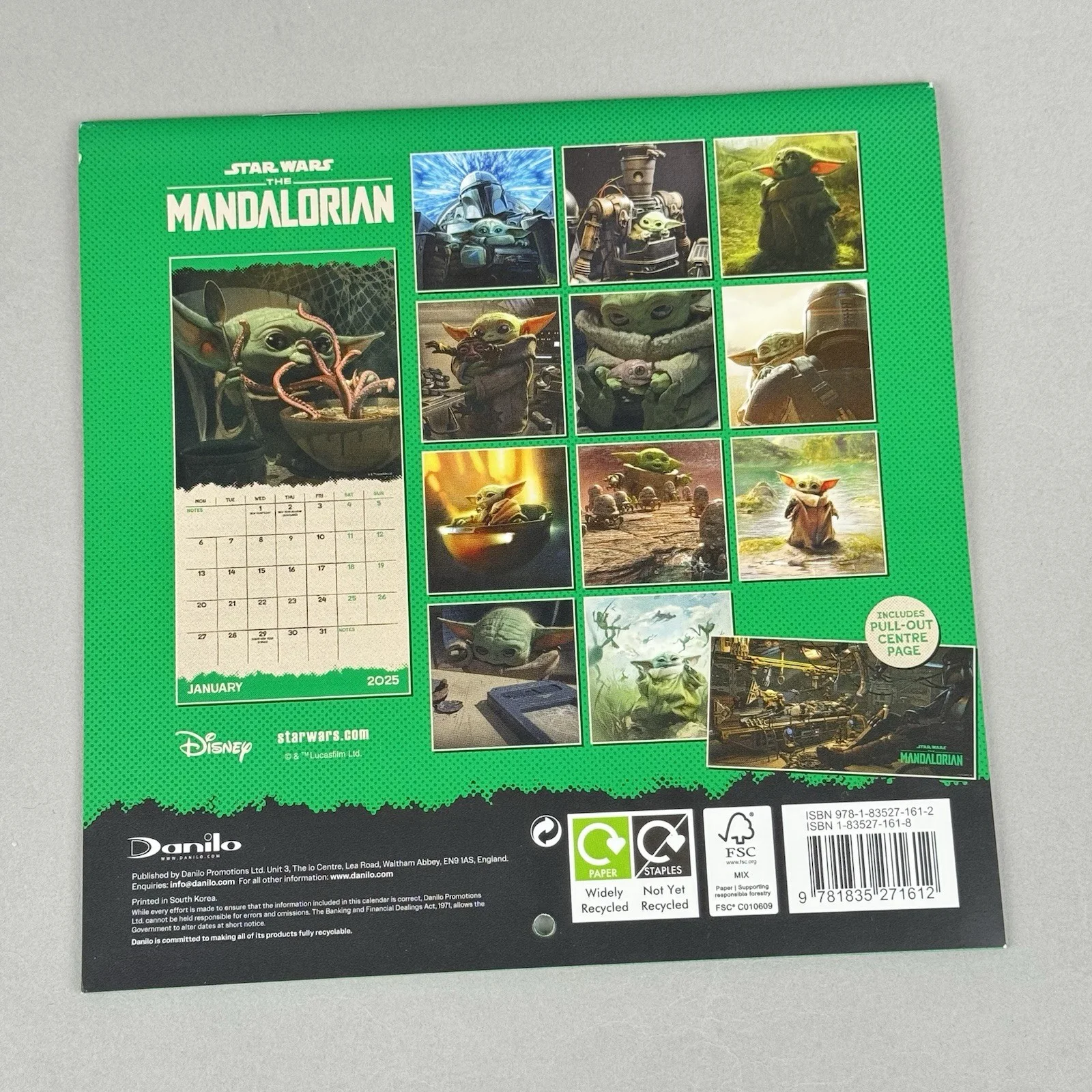 GROGU: The Mandalorian Official 2025 Mini Calendar Official Star Wars 🆕, изображение 2