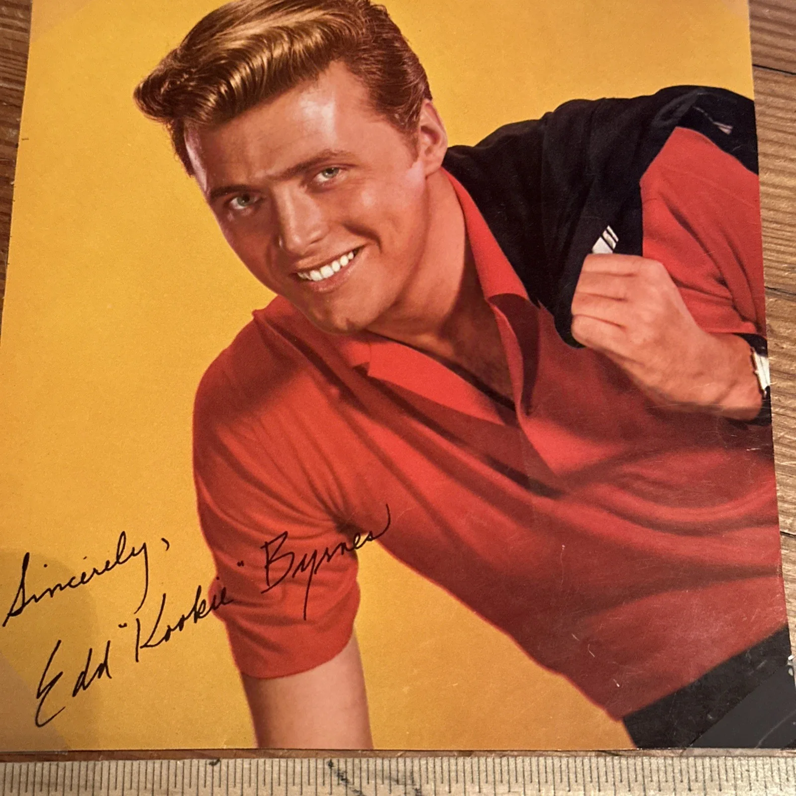 Autographed Photo Of EDD “KOOKIE” BYRNES 77 Sunset Strip, изображение 2