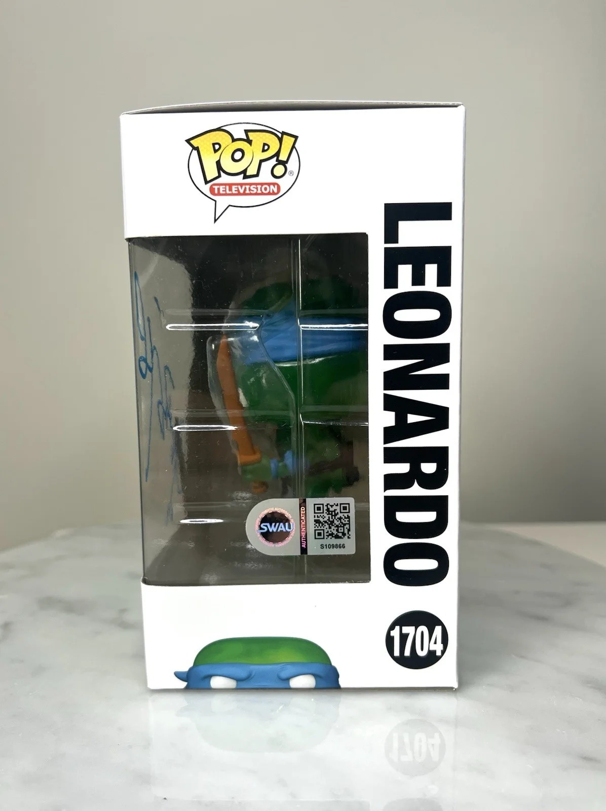 Jason Biggs — Jason Biggs Signed Leonardo Action Figure Signed Funko Pop SWAU COA, image 3