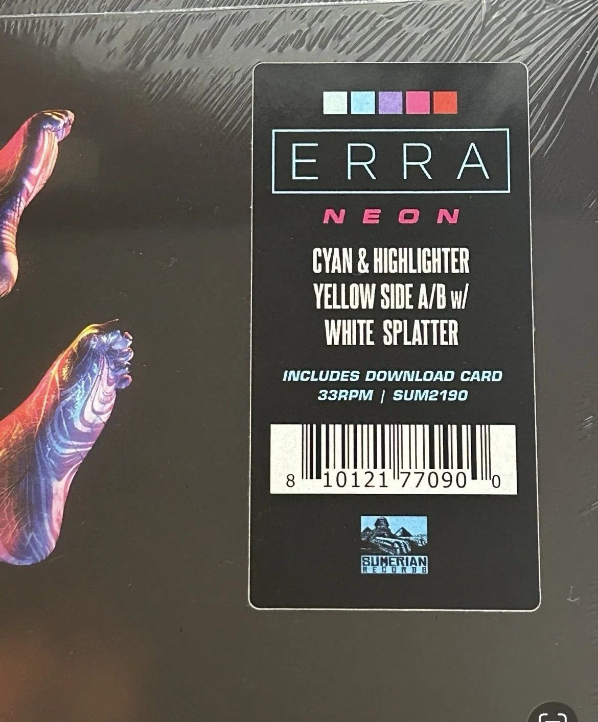 ERRA AUTOGRAPHED SIGNED NEON LP VINYL ALBUM WITH JSA COA # CM86186, image 2