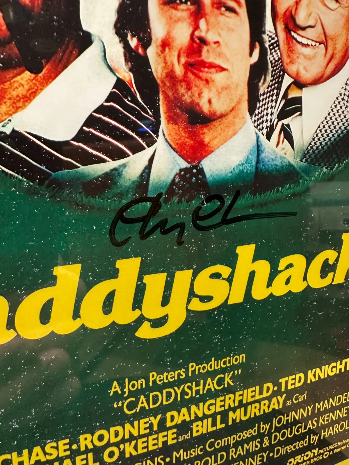 Chevy Chase — Chevy Chase Signed Caddyshack 11x17 Movie Poster Beckett BAS COA Custom Framed, изображение 2