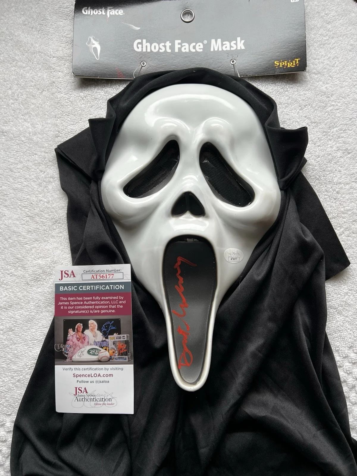 Dermot Mulroney — Dermot Mulroney Signed Ghostface Mask JSA SCREAM Horror, image 4