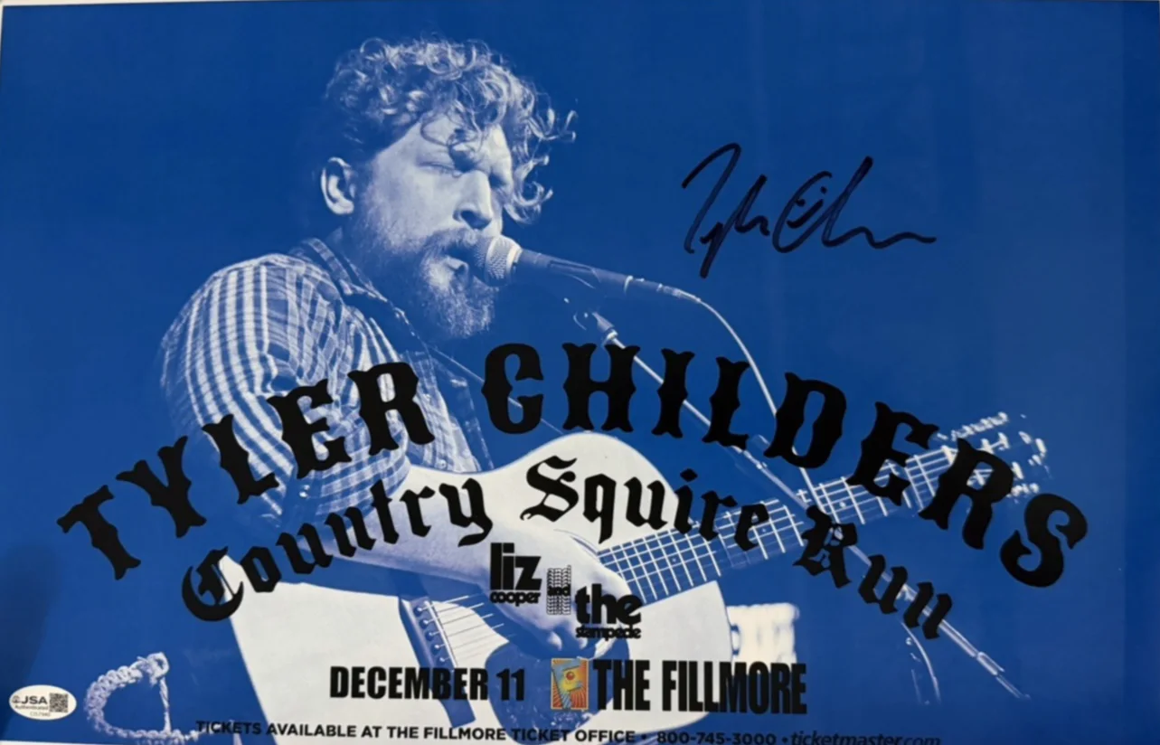 Tyler Childers Signed Country Squire Run Poster 12/11/19 Fillmore Philly JSA, image 2