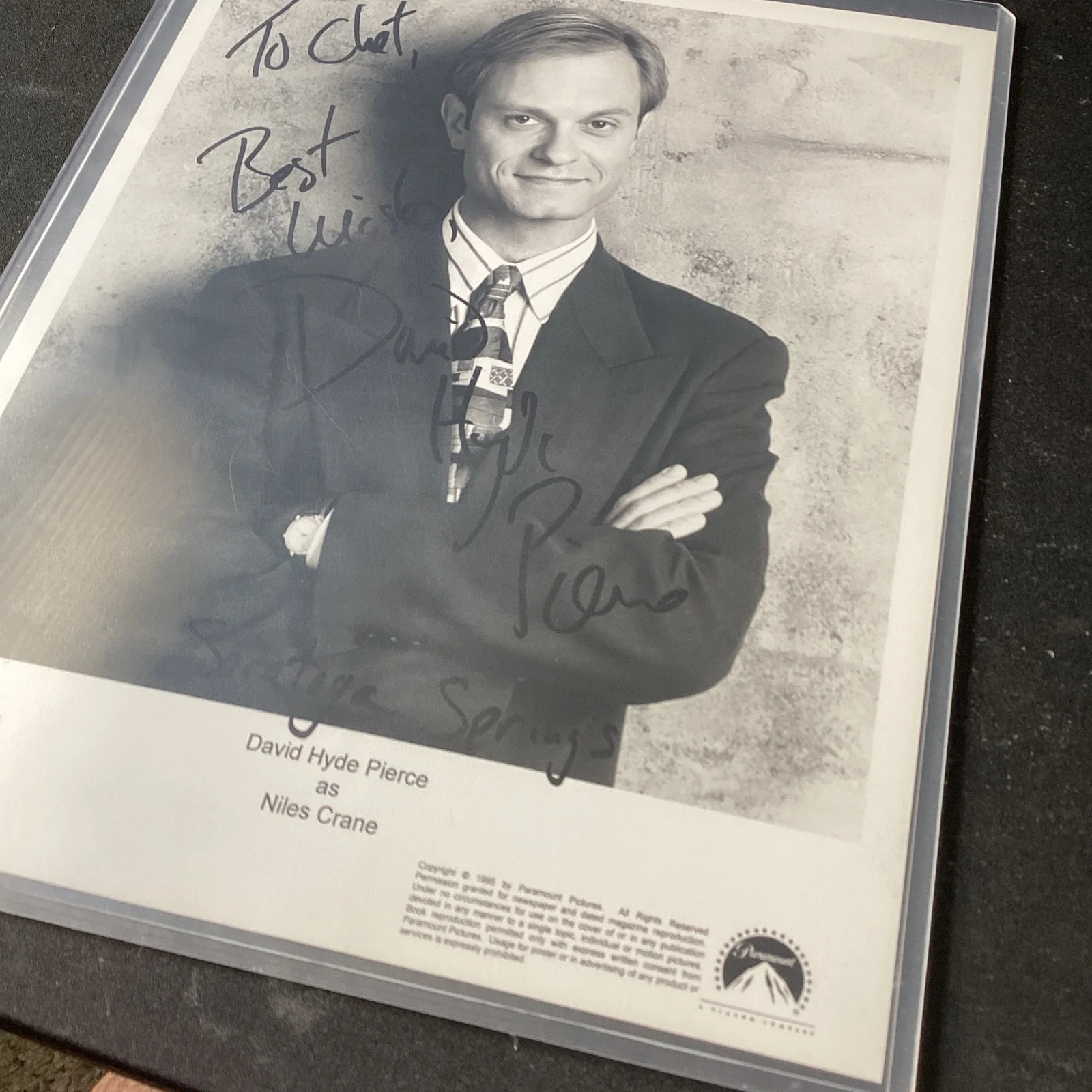 David Hyde Pierce Autographed/ Signed 8x10, image 2