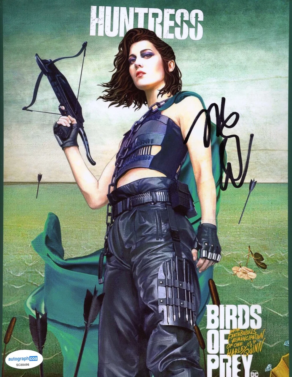 Mary Elizabeth Winstead — Mary Elizabeth Winstead signed "BIRDS OF PREY" 8x10 Photo SEXY Huntress ACOA COA, изображение 3