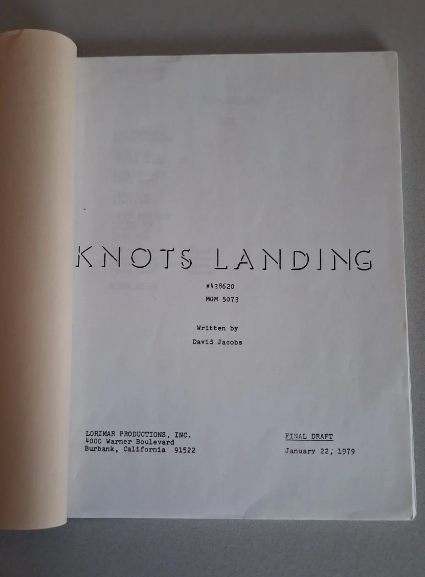 Michele Lee — Michele Lee Autographed Original First Script, "Knots Landing" Final Draft, image 3